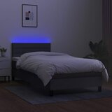  box spring s madracem LED tamnosivi 100x200 cm tkanina | shoptok.hr