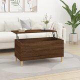 The Living Store Klubska mizica rjavi hrast 90x44,5x45 cm inženirski les - Klubska Mizica, (21573567) | Shoptok.si