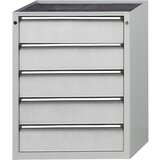 ANKE Predalnik, ŠxG 760 x 675 mm, 5 predalov, višina 980 mm, sprednji del svetlo siva | Shoptok.si