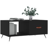  Stolić za kavu crni 90x50x40 cm od konstruiranog drva | Shoptok.si