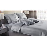 JAHU collections Siva enojna 3-delna posteljnina 140x200 cm Hotel stripe – Cene
