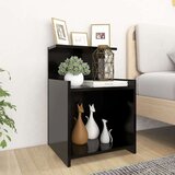 Nočna omarica 2 kosa črna 40x35x60 cm iverna plošča, (20732578) | Shoptok.si