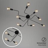 BRILONER 2888-085 - Površinski montiran plafonski luster FARETTO 8xE27/60W/230V crni | Eponuda.com