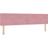 LED uzglavlje s kristalnim dugmadi tufted ružičasto 100 cm baršun | shoptok.hr