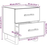 vidaXL Noćni ormar hrast artisan 40 x 35 x 47.5 cm Konstruirano drvo | shoptok.hr