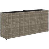  Vrtne sadilice s 2 posude 2 kom sive 90 x 20 x 40 cm poliratan | shoptok.hr