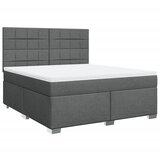 Maison Chic Box spring postelja - Vzmetna postelja z vzmetnico temno siva 180x200 cm blago SL11580, (21907578) | Shoptok.si