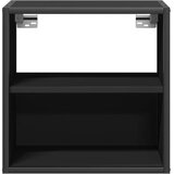  Zidni noćni ormarići 2 kom crni 40x31x39,5 cm Crna | Shoptok.si
