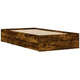  Okvir kreveta s ladicama boja dimljenog hrasta 90x190 cm drveni | shoptok.hr