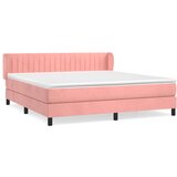 vidaXL Box spring postelja z vzmetnico roza 180x200 cm žamet, (20792238) Cene