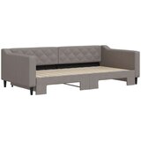  Dnevni krevet na razvlačenje smeđesivi 100 x 200 cm od tkanine | shoptok.hr