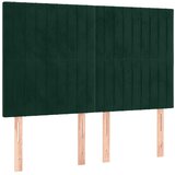  s oprugama i madracem tamnozeleni 140x200 cm baršunasti | shoptok.hr