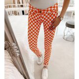 Gemre Orange plaid fabric trousers Bler | shoptok.hr