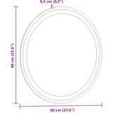  LED kupaonsko ogledalo s ogledalom *Transparent*an Ø 60 cm | Eponuda.com