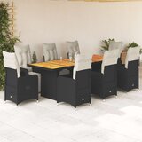  9-dijelni vrtni bistro set od poliratana s jastucima crni | shoptok.hr