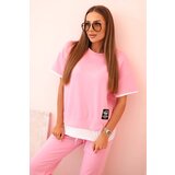 Kesi Włoski Women's butter set with short sleeves and pants light pink | shoptok.hr