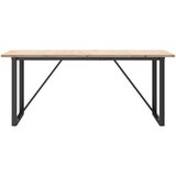  Blagovaonski stol O-oblika 180x90x75,5 cm od borovine i čelik | shoptok.hr