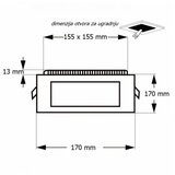 LED PANEL U/Z KNS1-12W 3200K
