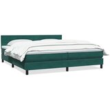 Box Spring krevet s madracem tamno zeleni 180x220 cm baršun | shoptok.hr
