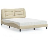  Krevet s madracem krem 140 x 190 cm od tkanine | shoptok.hr