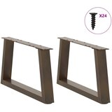  Noge za klub stolić V-oblik 2 kom Prirodni čelik 60 x (30-31,3) cm Čelik | shoptok.hr