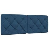  Okvir kreveta s LED-om bez madraca Plavi 140x190 cm Tkanina | shoptok.hr