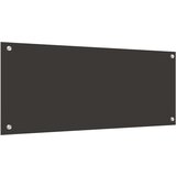 vidaXL Zaščita za kuhinjo 2 pcs Temno siva 100 x 40 cm kaljeno steklo | Shoptok.si
