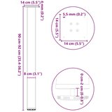  Noge za barski stol 4 kom. Prirodni čelik 90-92 cm Čelik | shoptok.hr
