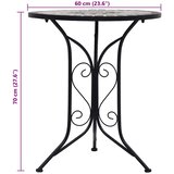 Bistro stolić s mozaikom sivi 60 cm keramički | Eponuda.ba