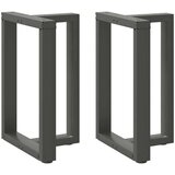 vidaXL noge jedilne mize v obliki črke t 2 kos 60x35x(72-73) cm jeklo | Shoptok.si