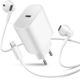 AVIZAR 20W USB-C polnilni paket + žične slušalke Lightning z daljinskim upravljalnikom, Bela, (5000193236) Cene