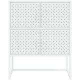  Visoka komoda bijela 80 x 35 x 100 cm čelična | shoptok.hr