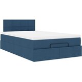  Otomanski krevet madracem i LED plava 120x190 cm tkanina | Eponuda.com