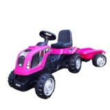  Traktor na pedale mmx sa prikolicom roze | ePonuda.com