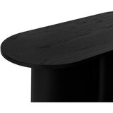 noo.ma Črna klubska mizica z mizno ploščo v hrastovem dekorju 50x115 cm Looi – | Shoptok.si
