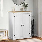  Ormar za cipele Bijelo 86 x 38,5 x 108 cm Čvrsto borovo drvo | shoptok.hr