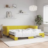 vidaXL Dnevni krevet na razvlačenje žuti 90 x 200 cm baršunasti | shoptok.hr