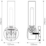  Hinkley HK-ELLISON1-BK-BN -Kupatilska svetiljka ELLISON 1xE27/40W/230V IP44 crna | Eponuda.com