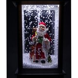 Christmas Decoration Lantern with Santa White Carols Lights | shoptok.hr