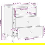  Nočna omarica 50x33x60 cm trden mangov les | Shoptok.si