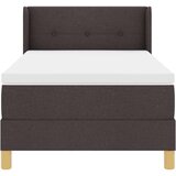 Box Postelja z vzmetnico Temno rjava 190 x 90 cm Poliester, (5000127834) | Shoptok.si