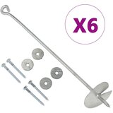 vidaXL Sidra za tlo 6 kom 10 x 60 cm od pocinčanog metala Cijene