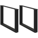 vidaXL Noge stolića za kavu U-oblika 2 kom crne 60x(42-43) cm čelik | shoptok.hr