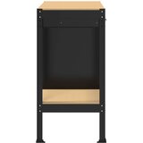  Delovne klopi s predalom Črna 81 x 41 x 145 cm Konstruiran les, (5000110600) | Shoptok.si