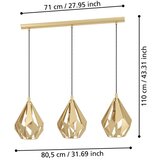 Eglo 43909 - viseći luster carlton na sajli, 3xE27/60W/230V | Eponuda.com