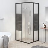 vidaXL Prugasta tuš-kabina ESG 90 x 70 x 180 cm crna | shoptok.hr