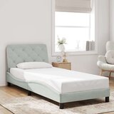 vidaXL Okvir za krevet s uzglavljem svjetlosivi 90x200 cm baršunasti | shoptok.hr