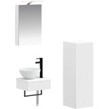  Set ormarića za kupaonicu 4 pcs Bijela 40 x 10,5 x 60,5 cm | shoptok.hr