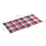  Jastuci za stolice 6 kom crveni karirani 100x50x3 cm od tkanine | shoptok.hr