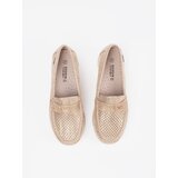 GOODIN Beige openwork loafers with a gold element | Shoptok.si